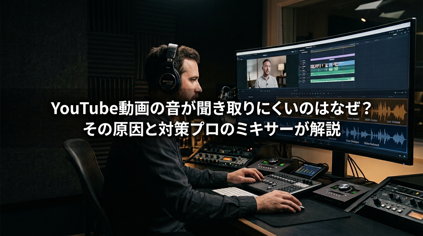 YouTube動画の音が聞き取りにくいのはなぜ？その原因と対策プロのミキサーが解説