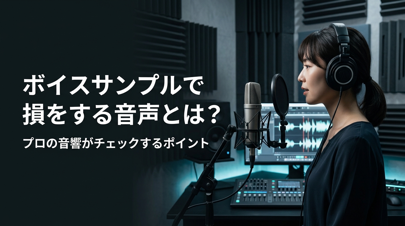 ボイスサンプルで損をする音声とは？プロの音響がチェックするポイント
