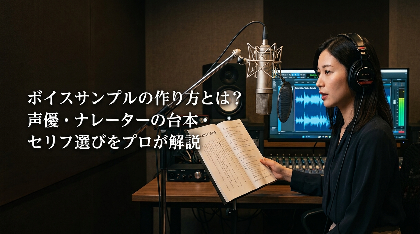 ボイスサンプルの作り方とは？声優・ナレーターの台本・セリフ選びをプロが解説