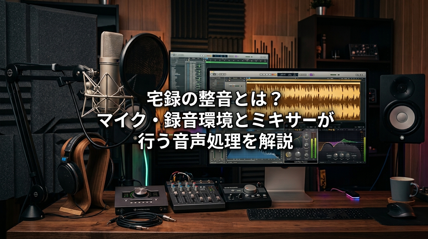宅録の整音とは？マイク・録音環境とミキサーが行う音声処理を解説