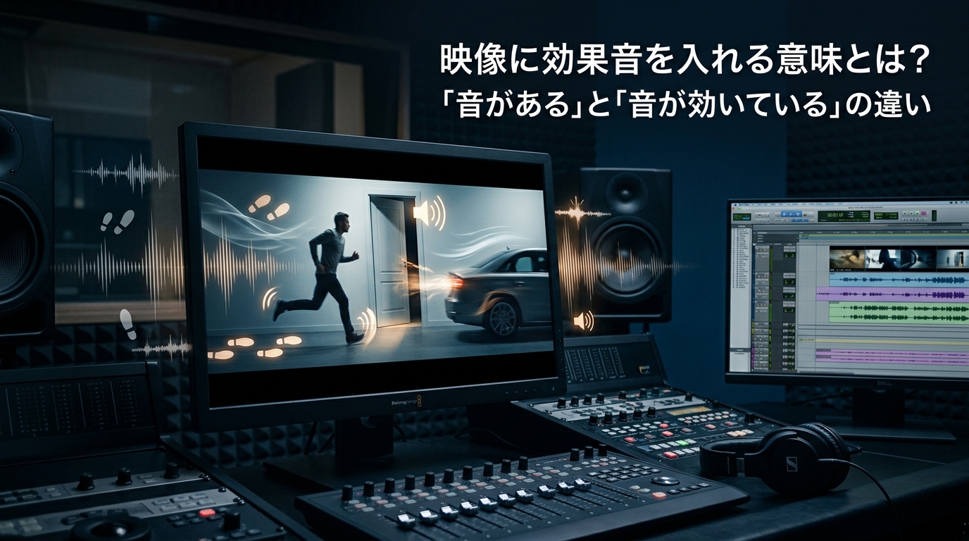 映像に効果音を入れる意味とは？「音がある」と「音が効いている」の違い